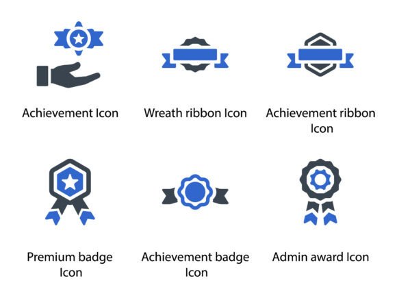 Awards Icon Set 1: Elevating Design with Beautiful Glyph Icons