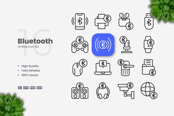 Bluetooth Icons: Simple and Clean Design for Every Project