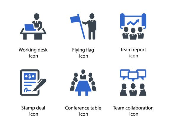 Business People Icon Set 1: A Versatile Resource for Designers and Professionals
