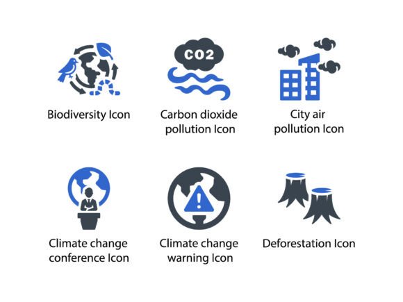 Climate Change Icon Set 1: A Design Essential for Modern Workflows