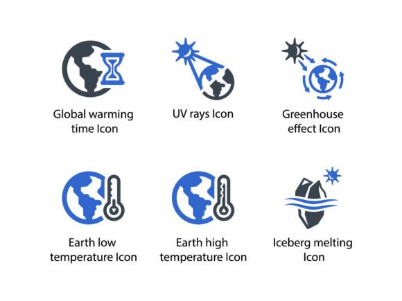 Climate Change Icon Set 4: A Design Essential for Modern Workflows
