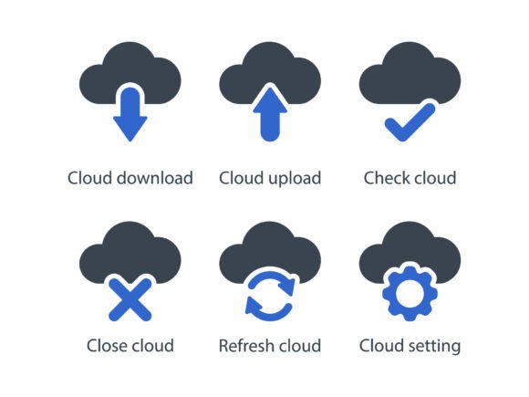 Cloud Icon Set 1 – A Versatile Tool for Modern Designers