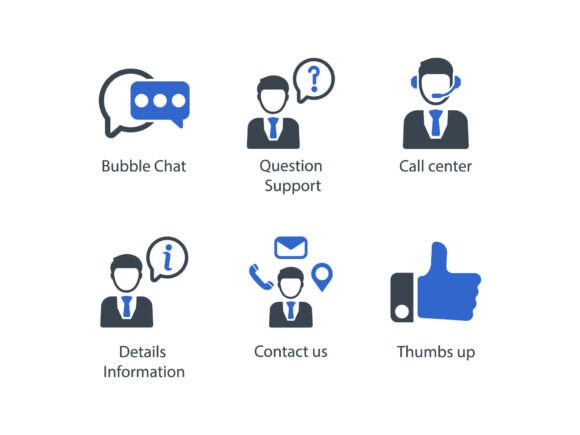Contact Us Icon Set 1: A Versatile Design Tool for Modern Projects