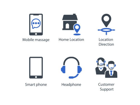 Contact Us Icon Set 3: A Versatile Design Resource for Modern Projects