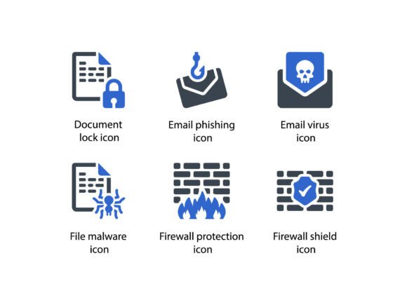 Cyber Security System Icon Set 4