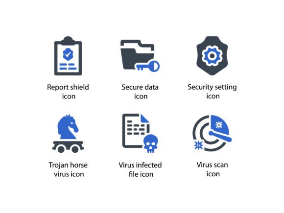 Cyber Security System Icon Set 7: Enhancing Visual Communication for Digital Protection