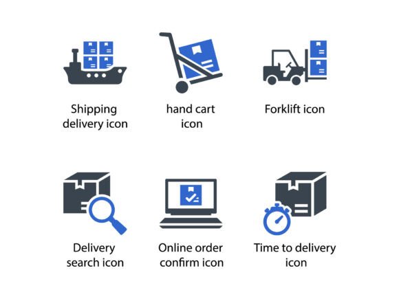 Delivery Logistics Icon Set 4: A Versatile Tool for Modern Designers and Businesses