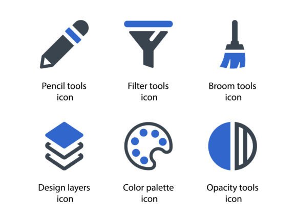 Design Tools Icon Set 1: Elevate Your Creative Workflow with Precision and Style