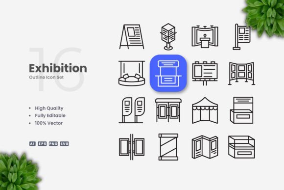 Exhibition Icons: Elevating Visual Communication with Simple and Clean Design