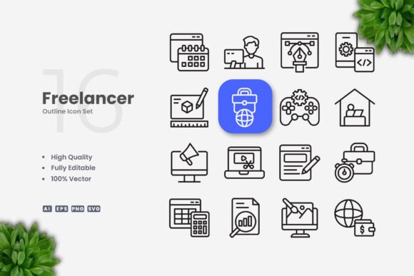 Freelancer Icons: Simple and Clean Design for Every Project