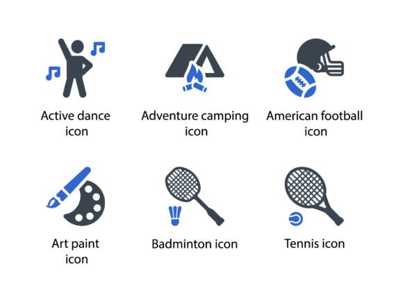 Hobbies Icon Set 1: A Versatile Design Resource for Creatives and Professionals
