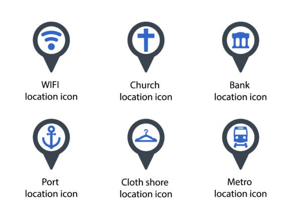 Location Pin Icon Set 4: Essential Design Tools