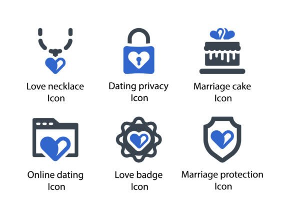 Romance and Love Icon Set 8