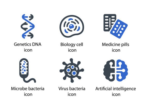 Science Experiments Blue Icon Set 2: Enhancing Visual Communication in Design Projects