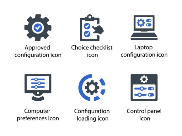 Settings and Options Icon Set 1: A Versatile Tool for Design Professionals