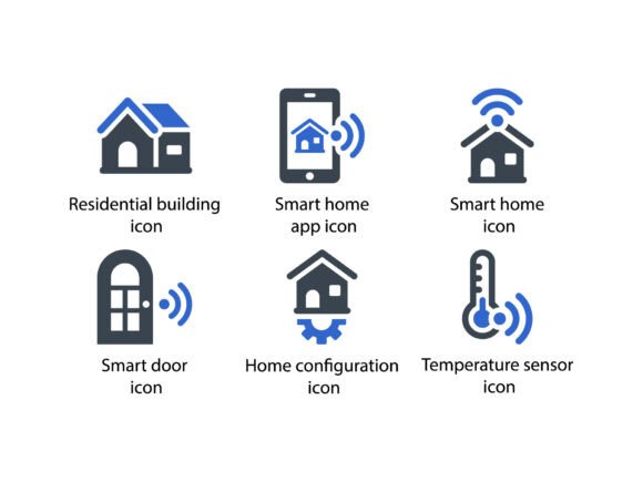 Smart House Icon Set 1: A Versatile Tool for Modern Design Projects