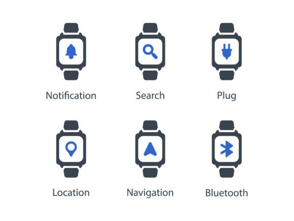 Smart Watch Icon Set 6: A Versatile Design Tool for Modern Creators